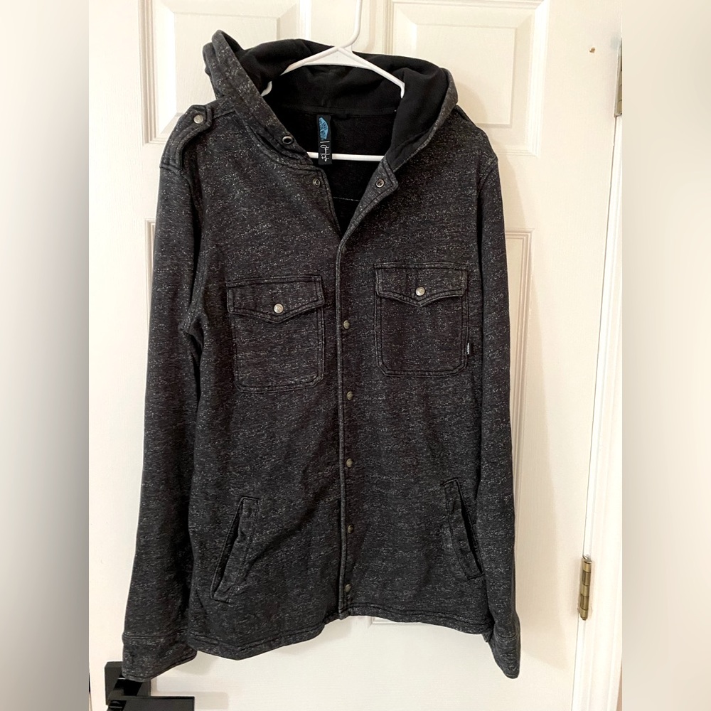 Vans gray hooded jacket MEDIUM (mens)